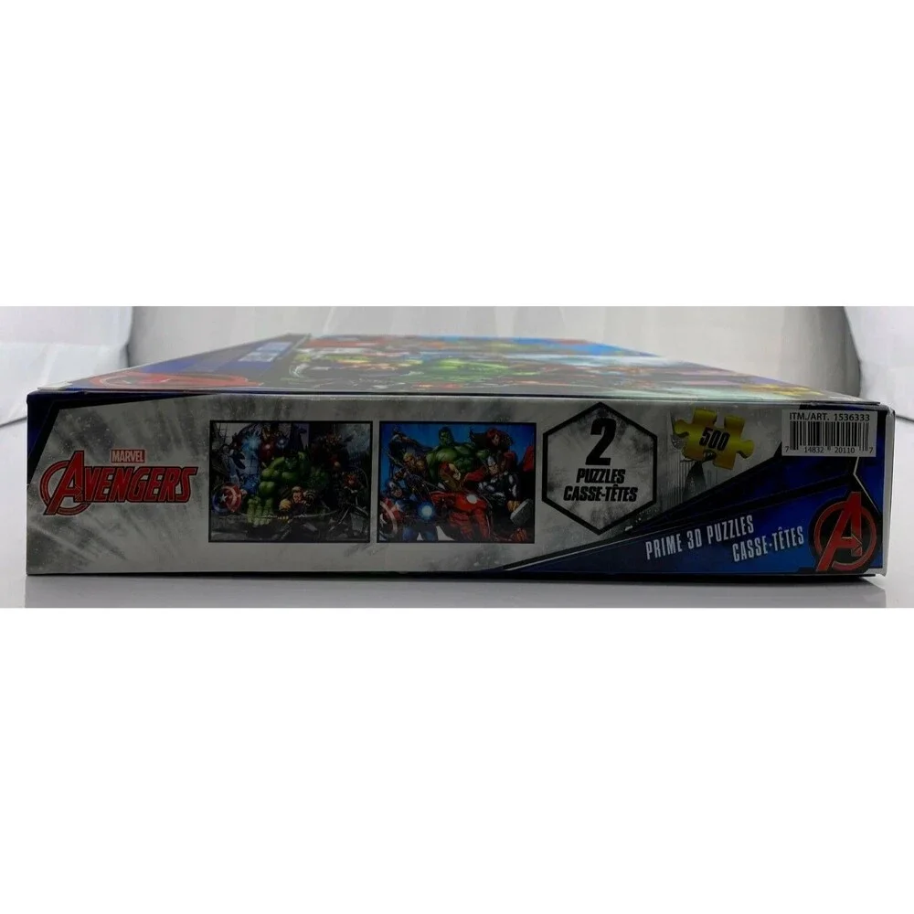 Marvel Avengers Prime 3D two puzzles of 500 pieces each. New. 24x18 inches